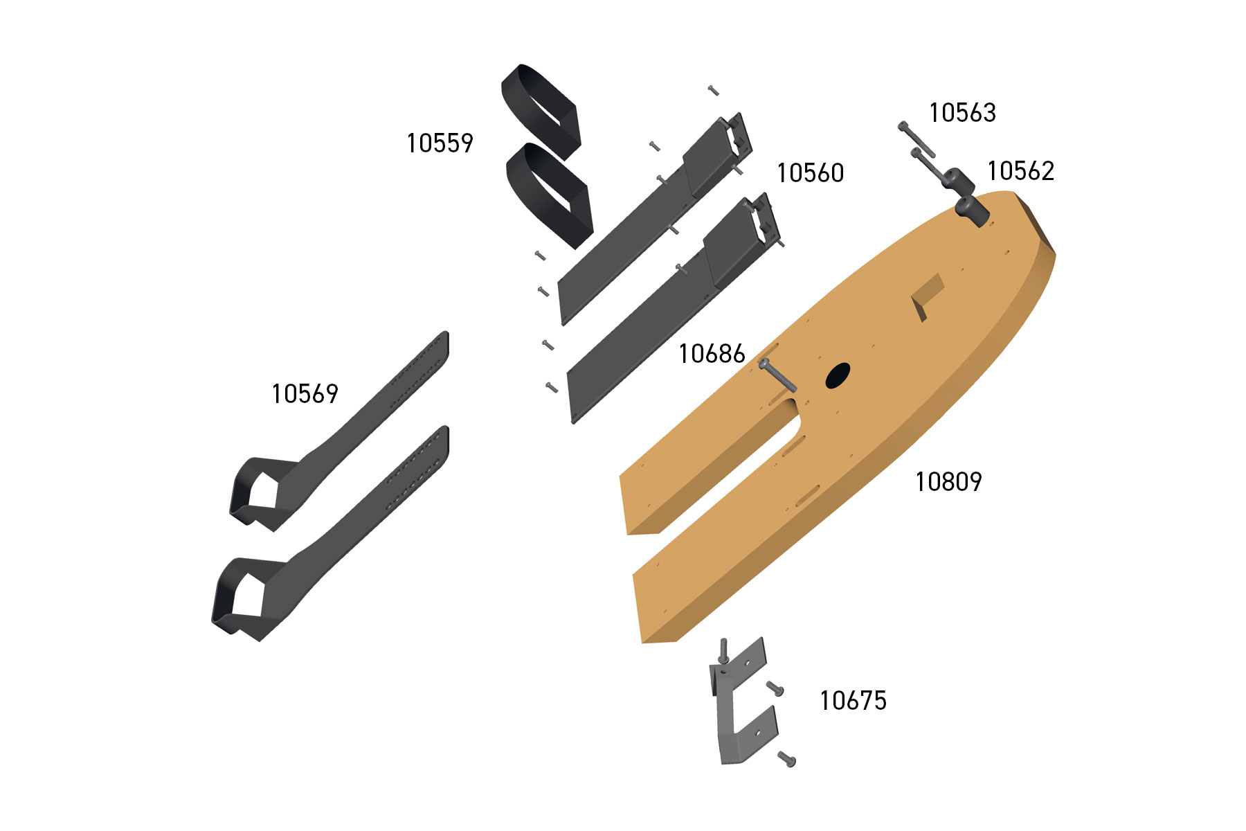 WaterRower A1 Footboard Spare Parts