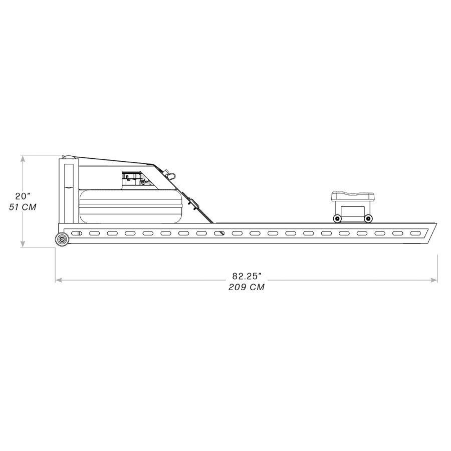 waterrower s1 technical details side